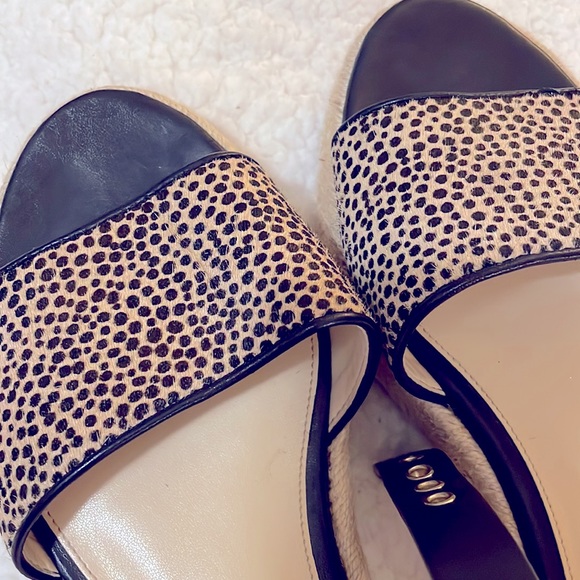 Vince Camuto Espadrilles Animal Print Open-toe Platform Sandals Size 9.5 - Picture 7 of 7